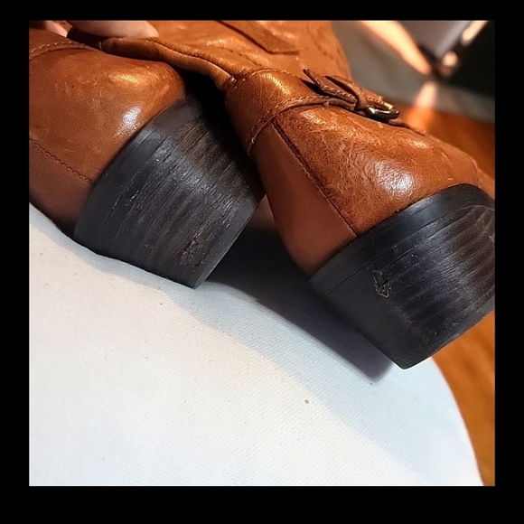 Franco Sarto women's waco brown leather upper western ankle boots booties 8.5 - Picture 11 of 11